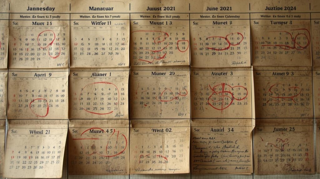 calendario con fechas de vencimiento olvidadas, mostrando los riesgos de incumplimiento normativo en la gestión manual