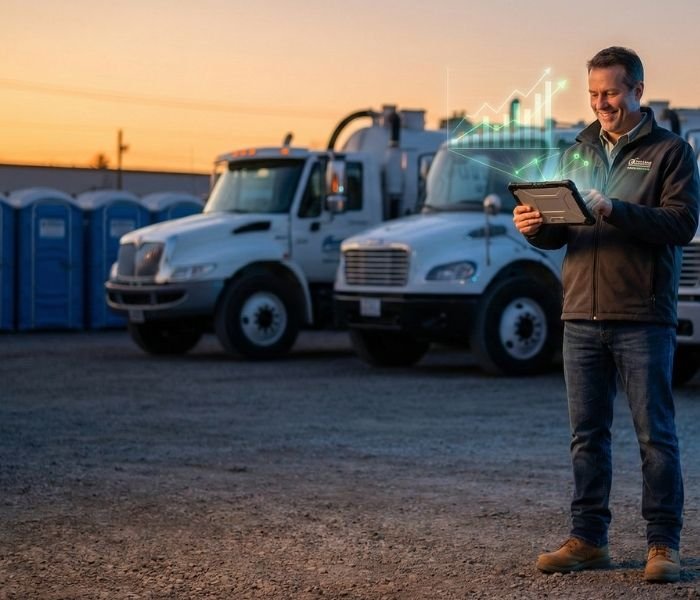 App móvil del software para baños portátiles Ebox